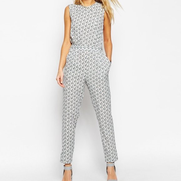ASOS Pants - ASOS Leaf Cluster Jumpsuit with Pockets